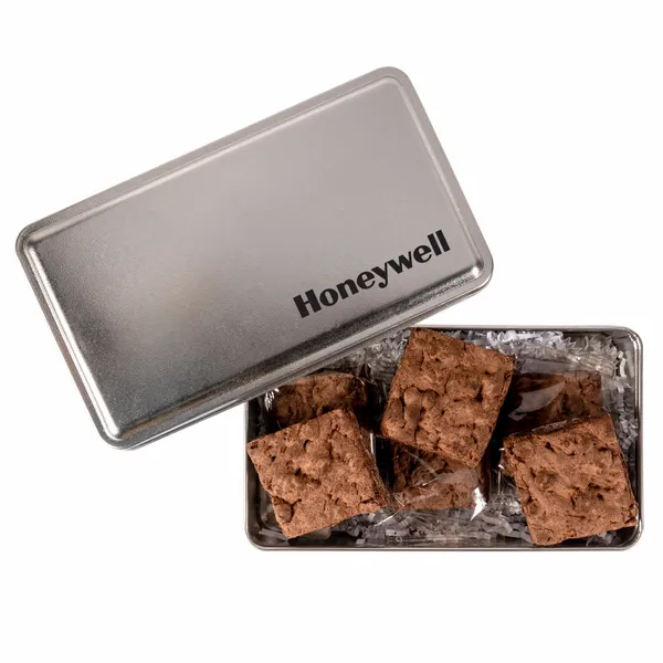 Fresh Beginnings 6 Fudge Brownies in Tin - Custom Hats Now