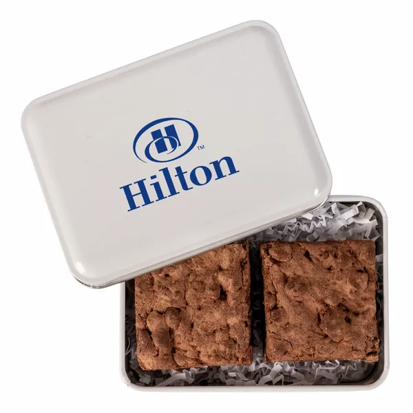 Fresh Beginnings 2 Fudge Brownies in Tin - Custom Hats Now