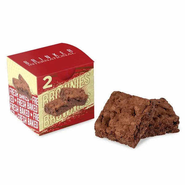 Fresh Beginnings 2 Fudge Brownies in Cube - Custom Hats Now