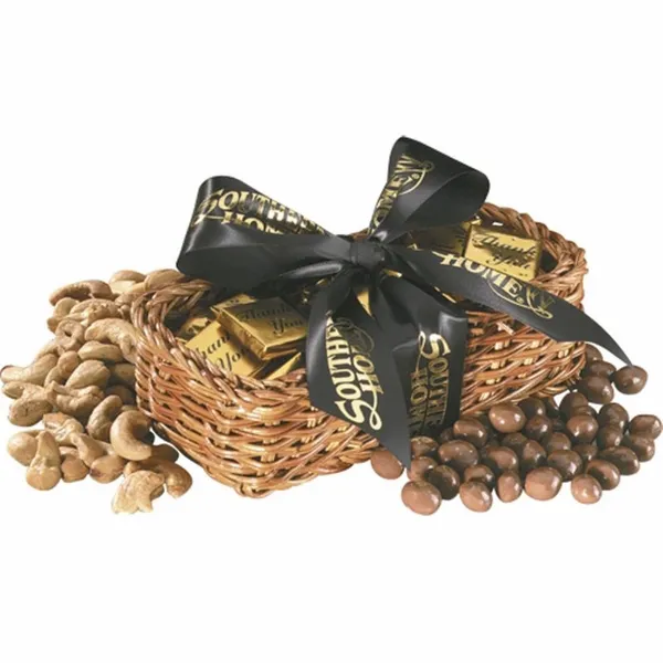 Gift Basket with Chocolate Baseballs - Custom Hats Now