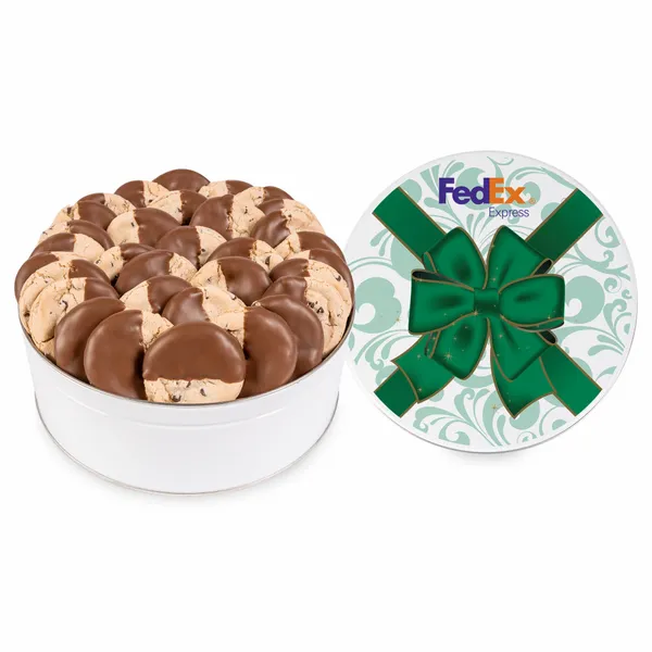 Fresh Beginnings Dipped Chocolate Chip Cookie Tin (Large) - Custom Hats Now