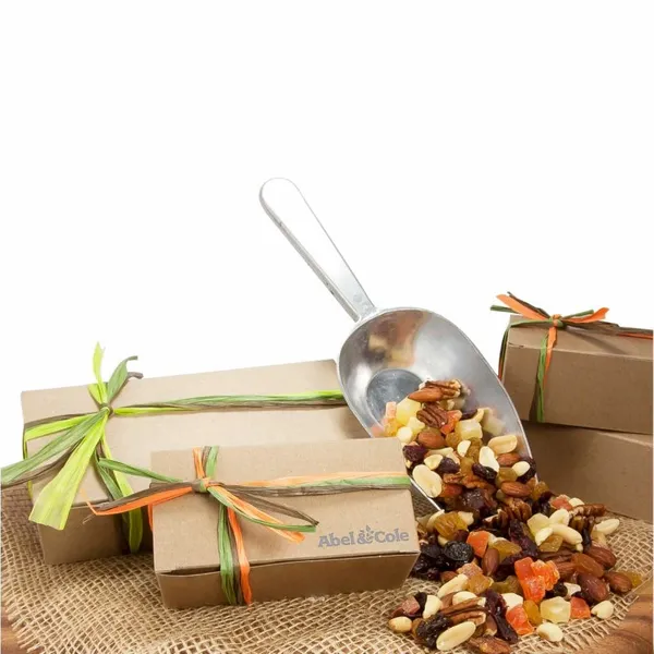 Small Natural Kraft Box with Cranberry Gold Mix - Custom Hats Now