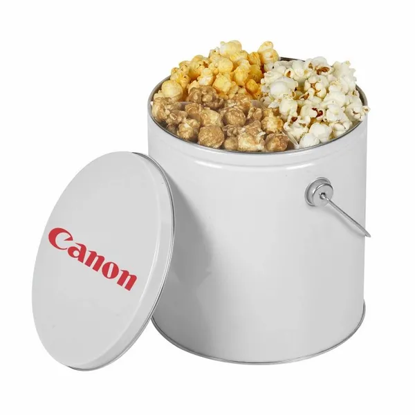 One Gallon Popcorn Tin - Trio Popcorn - Custom Hats Now