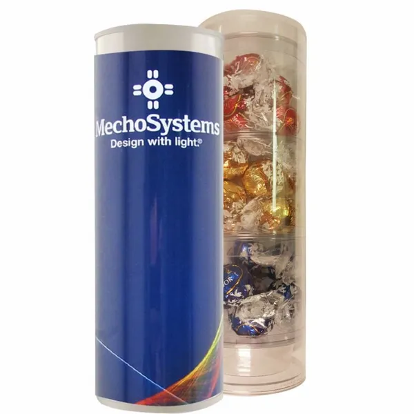3 Piece Holiday Gift Tube with Lindor Truffles - Custom Hats Now