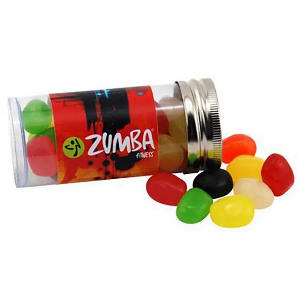Small 3" Candy Tube with Assorted Jelly Beans - Custom Hats Now