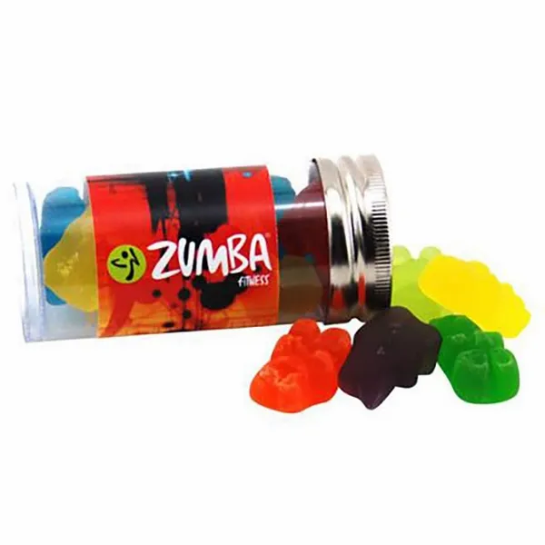 Clever Candy Small 3" Candy Tube with Gummy Bears - Custom Hats Now