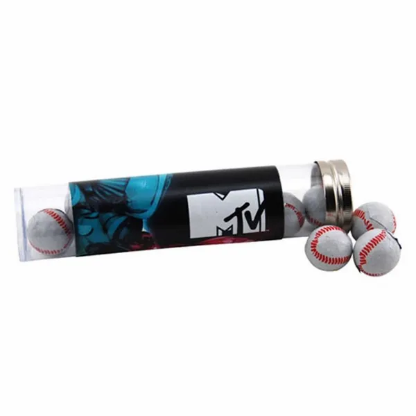 Tube with Chocolate Baseballs - TRB660 - Custom Hats Now