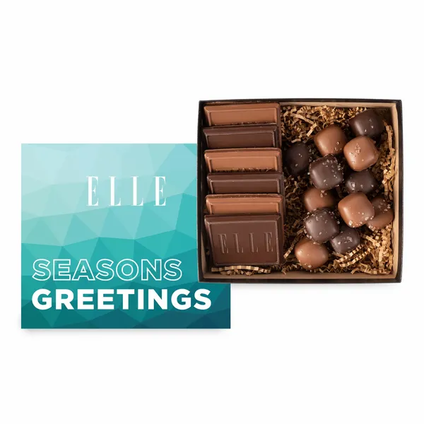 6 Piece Cookie and Confection Gift Box with Sea Salt Caramels-Full Color - Custom Hats Now