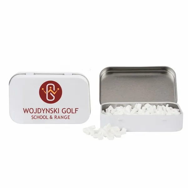 Rectangular Tin with Golf Club Shaped Mints - Custom Hats Now