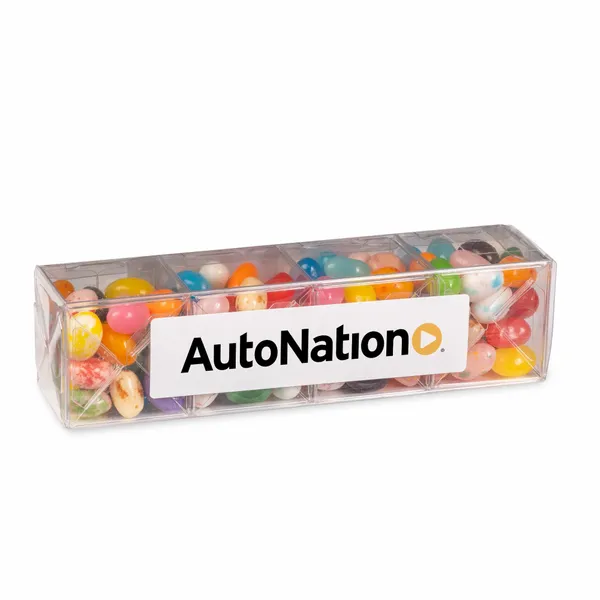 4 Cube Acetate Gift Box with Gourmet Jelly Beans - Custom Hats Now