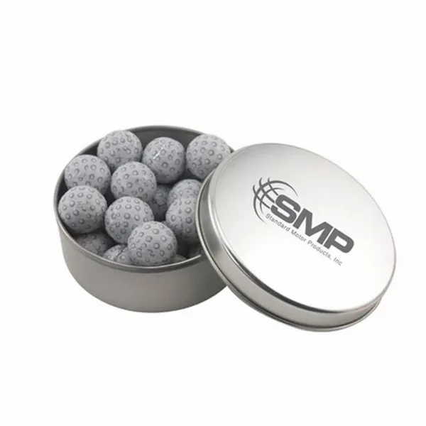 Round Tin with Chocolate Golf Balls - SBF3000 - Custom Hats Now