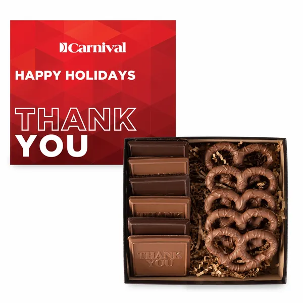 6 Piece Cookie and Confection Gift Box with Pretzels - CFBFC - Custom Hats Now