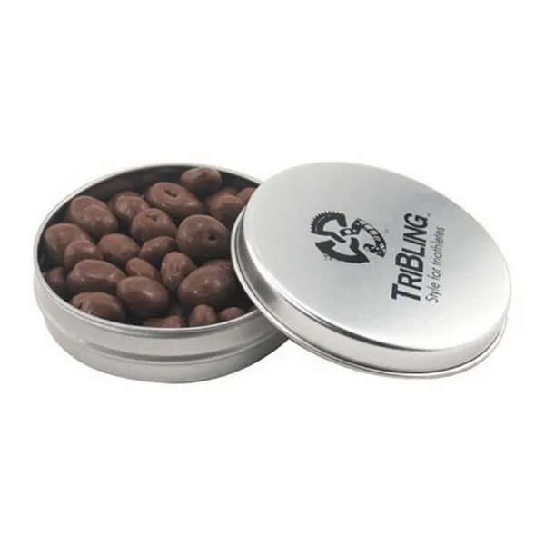 Round Tin with Chocolate Raisins - SBF2900 - Custom Hats Now