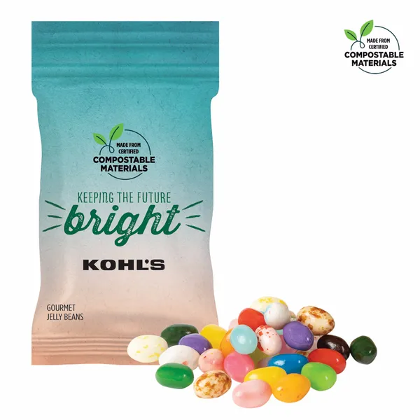 1oz ECO-Digibag, Compostable & Full Color, Gourmet Jelly Beans - Custom Hats Now