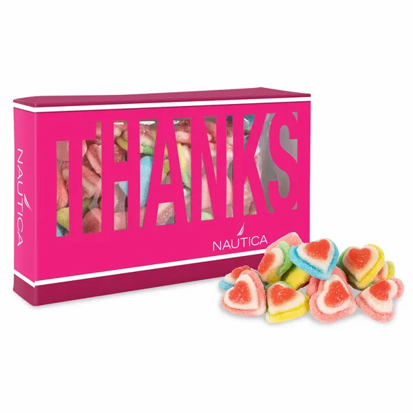 Thanks Die Cut Box with Triple Layer Hearts - Custom Hats Now