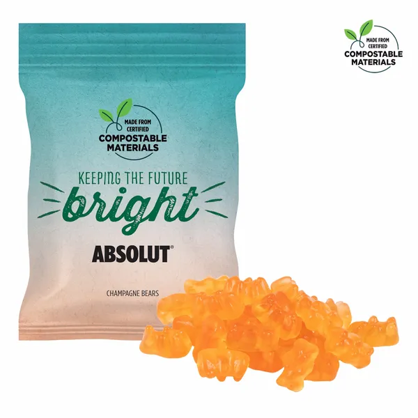 2oz ECO-Digibag, Compostable & Full Color, Champagne Bears - Custom Hats Now