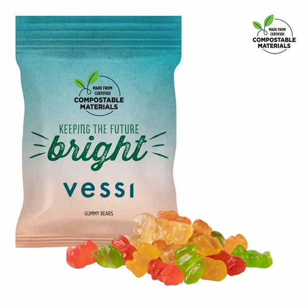 2oz. ECO-Digibag, Compostable & Full Color, Gummy Bears - Custom Hats Now