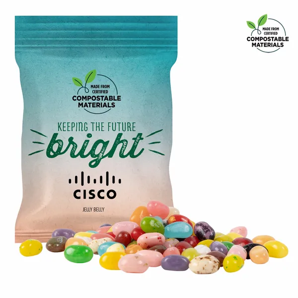 2oz. ECO-Digibag, Compostable & Full Color, Jelly Belly - Custom Hats Now