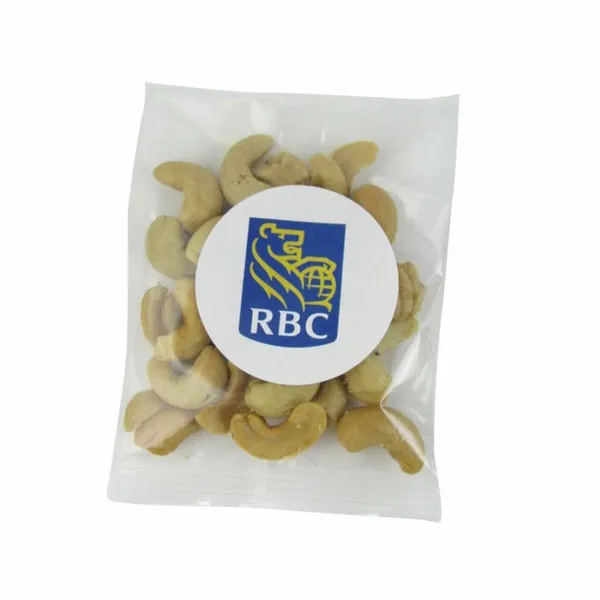 1oz. Goody Bags - Jumbo Salted Cashews - Custom Hats Now