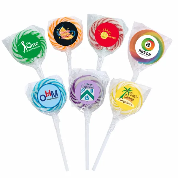 Swirl Lollipop with Round Label - Custom Hats Now
