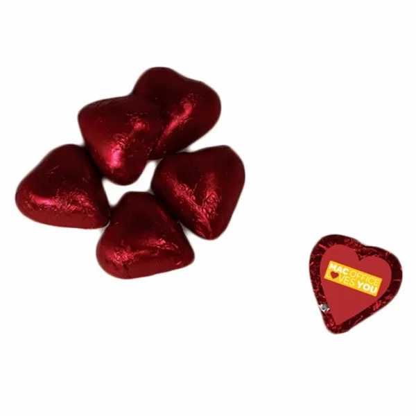 Individually Wrapped Chocolate Hearts - Custom Hats Now