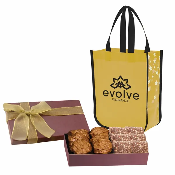 Executive Gift Set With Star Struck Lola Laminated Non-Woven Tote Bag - Custom Hats Now