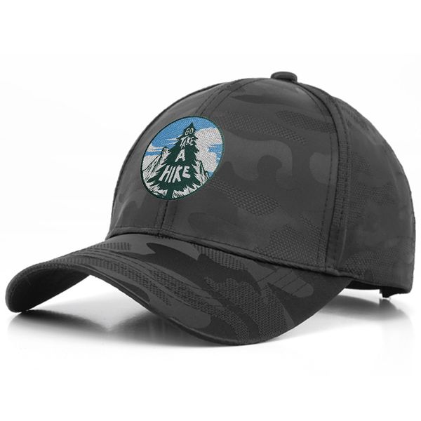 Dark Camou Polyester Baseball Cap - Custom Hats Now