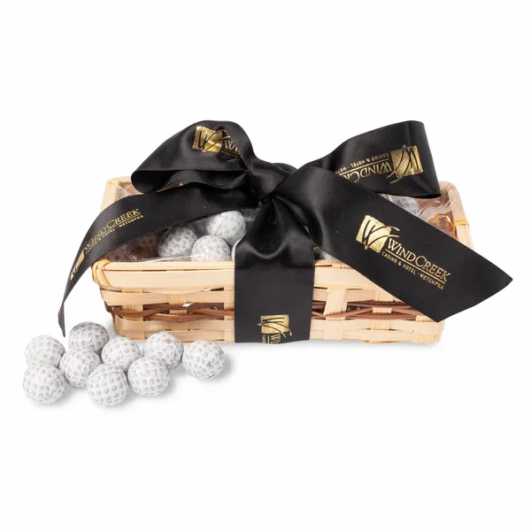 Gift Basket with Chocolate Golf Balls - Custom Hats Now