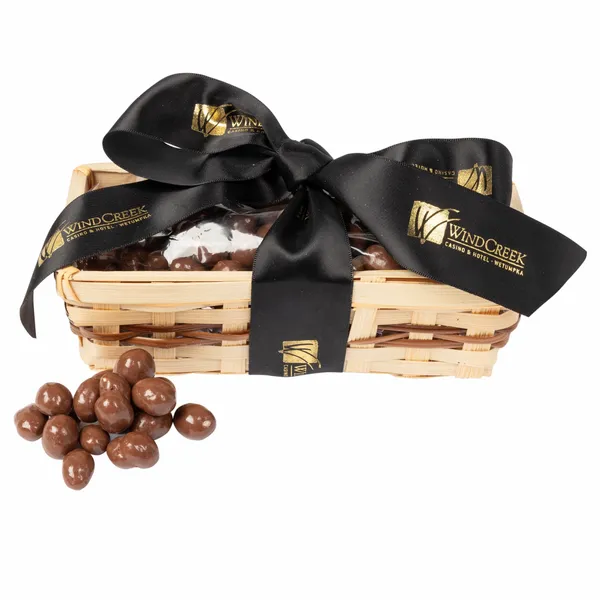 Gift Basket with Choc Covered Raisins - Custom Hats Now