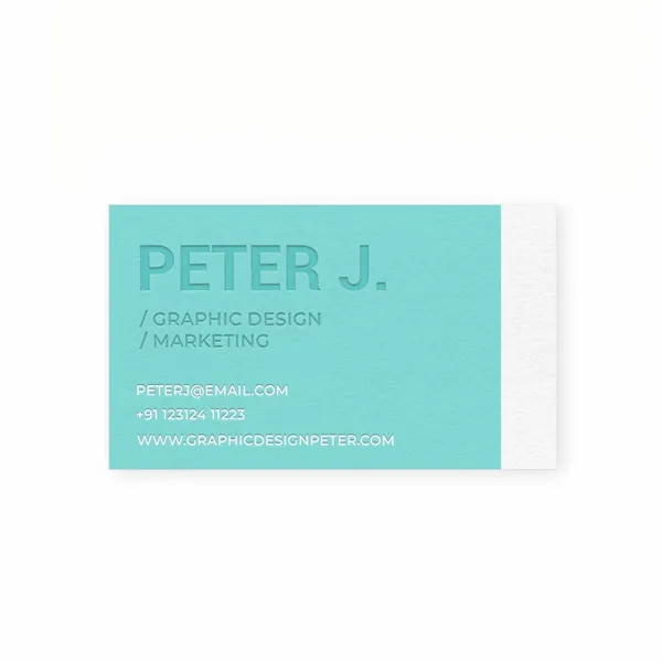 Debossed Rectangular Business Cards