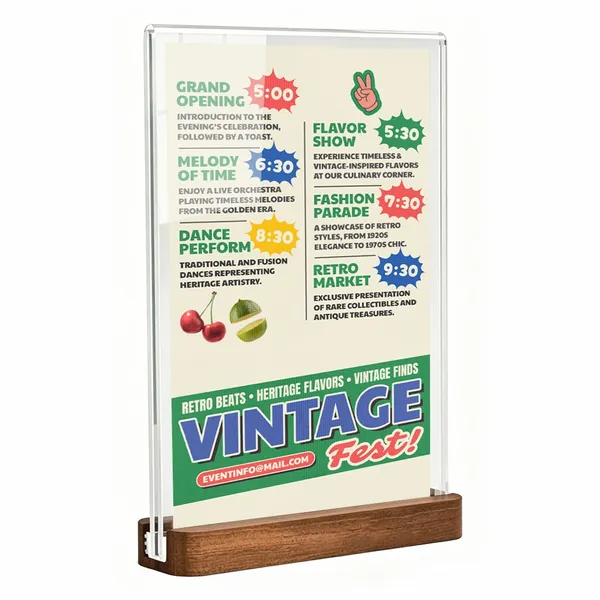 Sapele Wood Desktop Display - Custom Hats Now