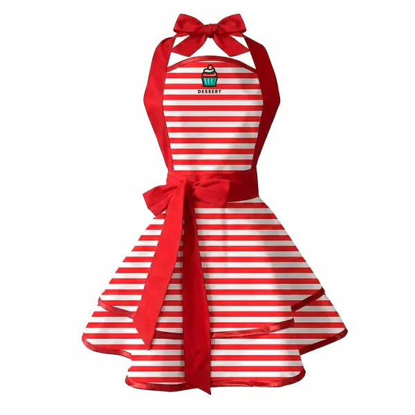Classic Stripe Double Layer Cotton Aprons - Custom Hats Now
