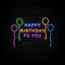 Happy Birthday To You with Balloons Neon Sign - Custom Hats Now