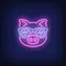 Cute Cartoon Pink Pig Sunglasses Neon Sign - Custom Hats Now