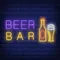 Beer & Bar with Bottle & Glass Neon - Custom Hats Now