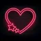 Red Love Heart Star Neon Sign - Custom Hats Now