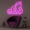 Music Neon Sign - Custom Hats Now