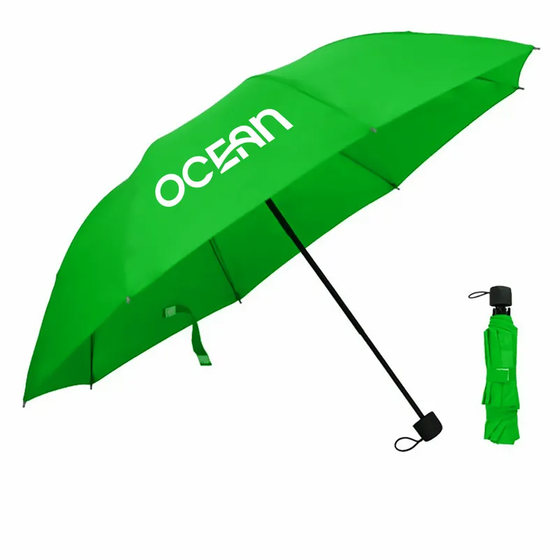 Compact Foldable Umbrella - 42 in Arc - Custom Hats Now
