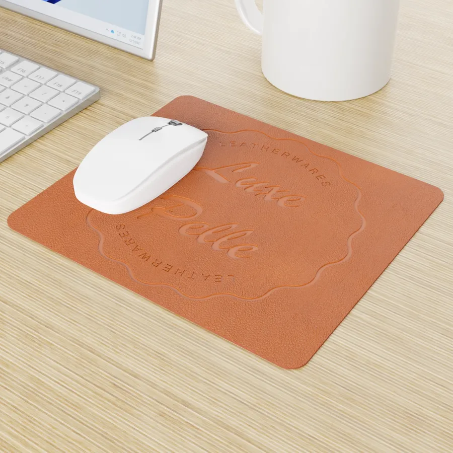 Custom Leather Mouse Pad - Custom Hats Now