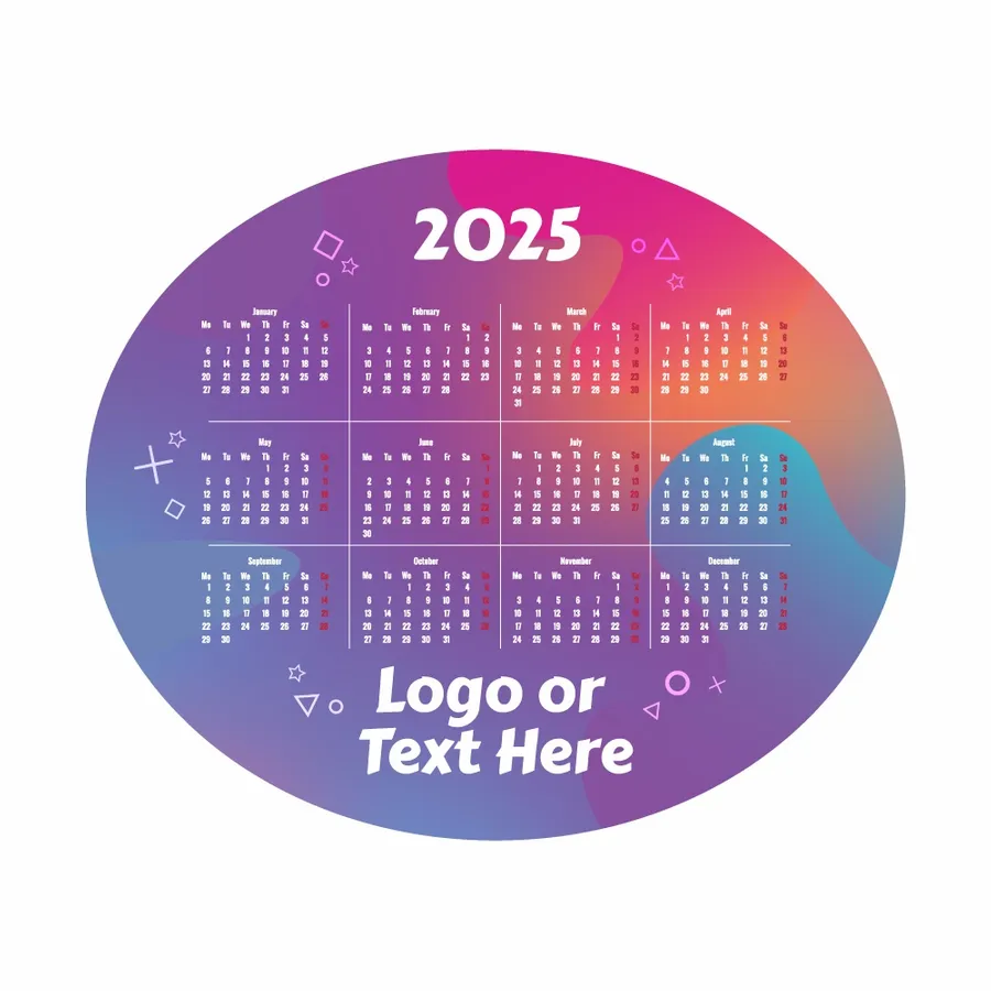 Colorful Gradient Calendar Mouse Pad - Custom Hats Now