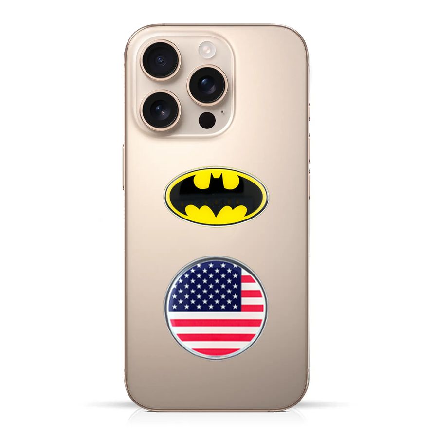 Phone Metal Badge Stickers - Custom Hats Now