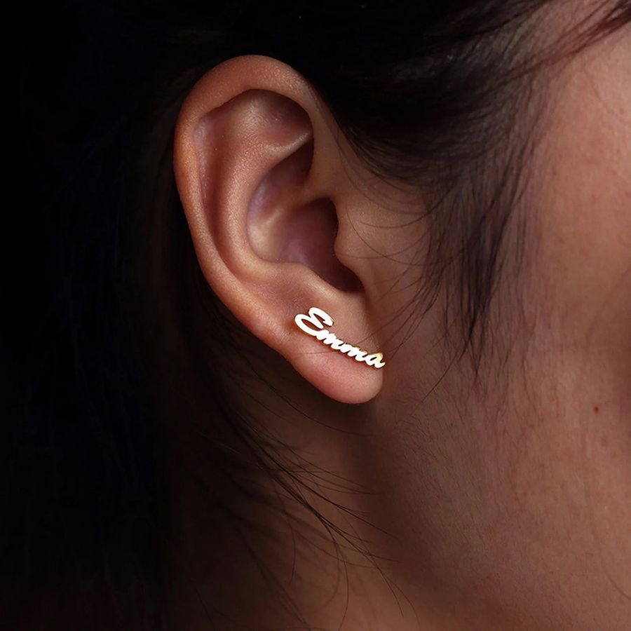 Die Struck Metal Earrings - Custom Hats Now