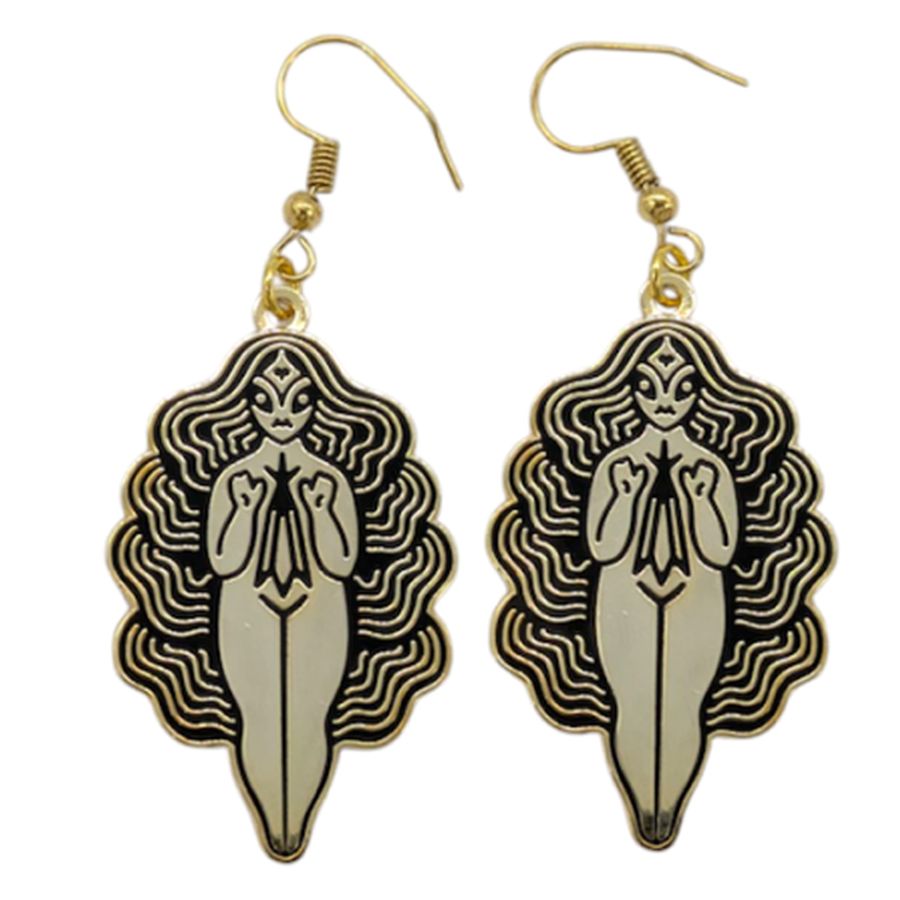 Hard Enamel Metal Earrings - Custom Hats Now