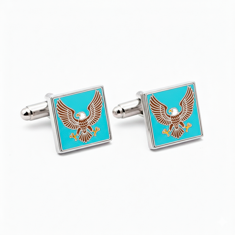 Hard Enamel Cufflinks - Custom Hats Now