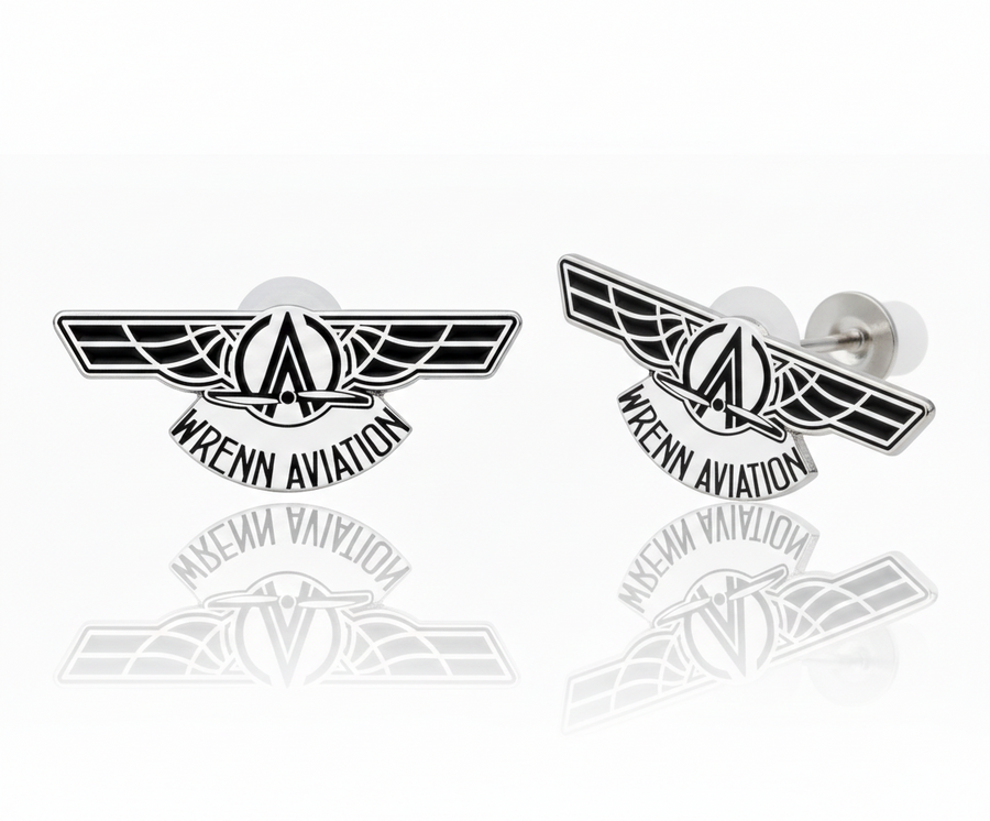 Hard Enamel Metal Earrings - Custom Hats Now