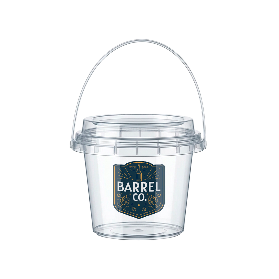 Premium Transparent Drink Buckets - Custom Hats Now