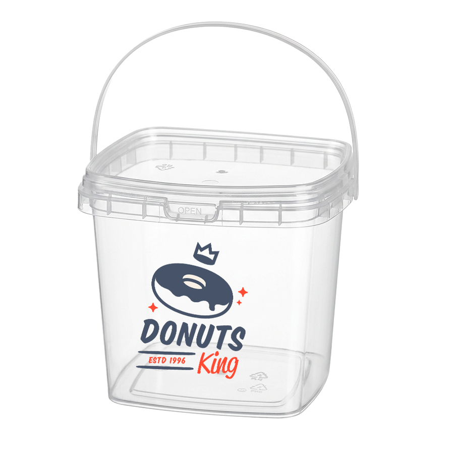 Square Transparent Drink Buckets - Custom Hats Now