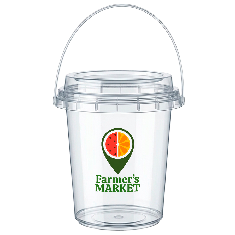 Premium Transparent Drink Buckets - Custom Hats Now