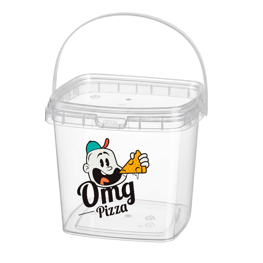 Square Transparent Drink Buckets - Custom Hats Now