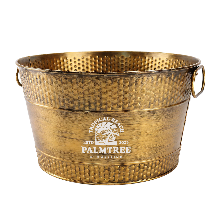 Galvanized Beverage & Ice Buckets - Custom Hats Now